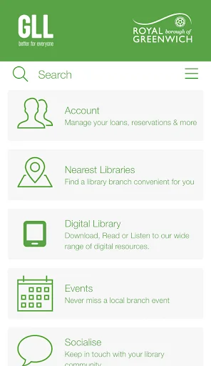 I-download ang Royal Greenwich Libraries App – Libreng Access sa Aklat - Screenshot 1