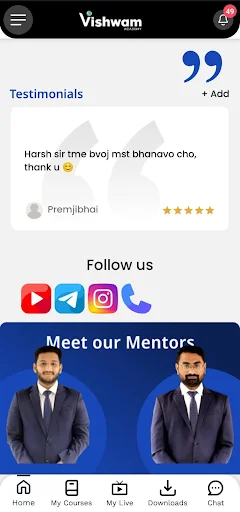 I-download ang Vishwam Live App – Online Education Para sa Lahat - Screenshot 3
