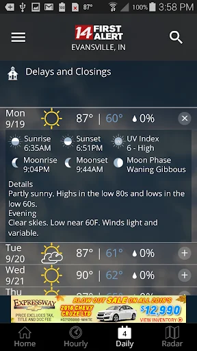I-download ang 14FirstAlert Weather: Tumpak na Update sa Panahon - Screenshot 3