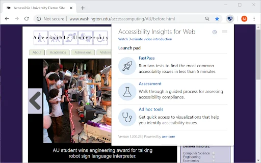 I-download ang Accessibility Insights for Web – Mabilis na Accessibility Tool - Screenshot 1