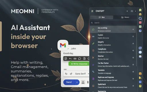 Sidebar: ChatGPT, Bookmarks, GPT-4o – Pinakamahusay na AI Assistant - Screenshot 4
