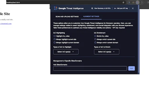 I-download ang VT4Browsers + Google TI: Advanced Security Tool - Screenshot 3