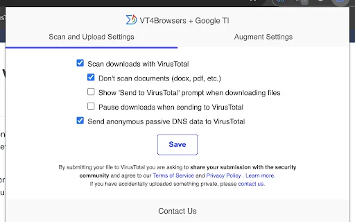 I-download ang VT4Browsers + Google TI: Advanced Security Tool - Screenshot 1