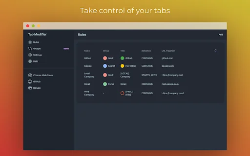 Tab Modifier: I-customize ang Iyong Chrome Tabs – Libreng Download - Screenshot 1
